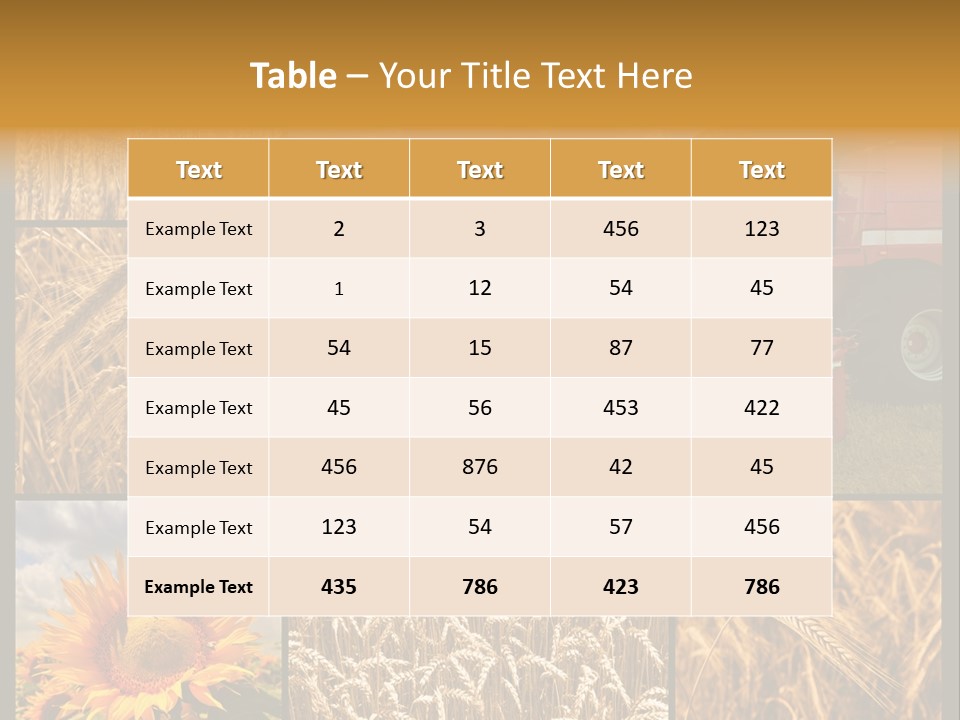 Sunflower Field Work PowerPoint Template