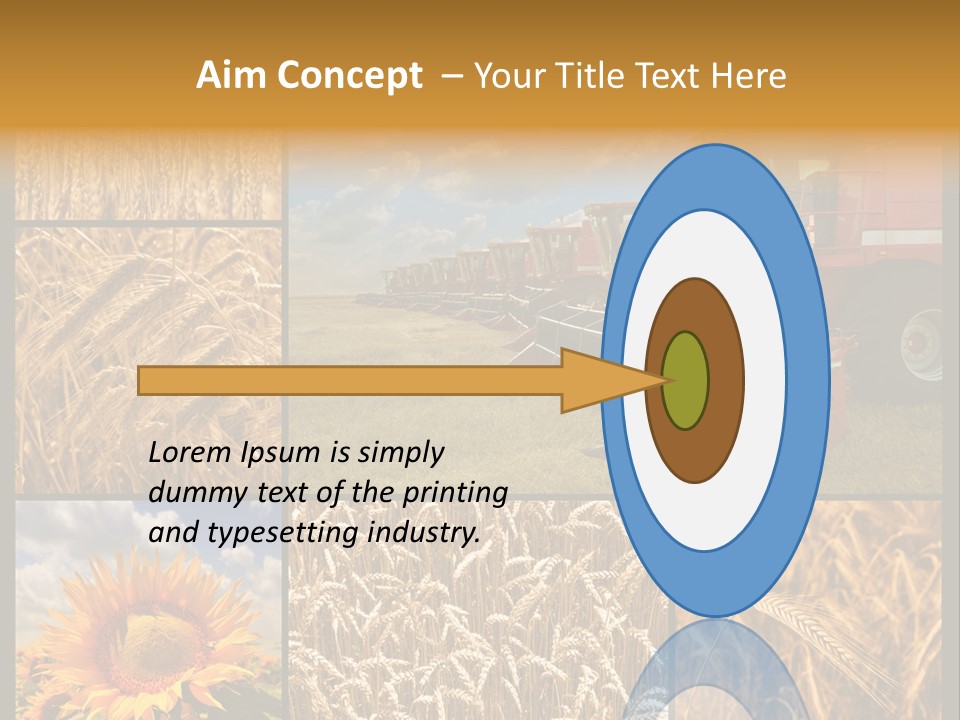 Sunflower Field Work PowerPoint Template