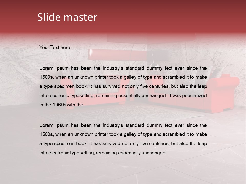 Wystrój Wnętrz Pokój PowerPoint Template