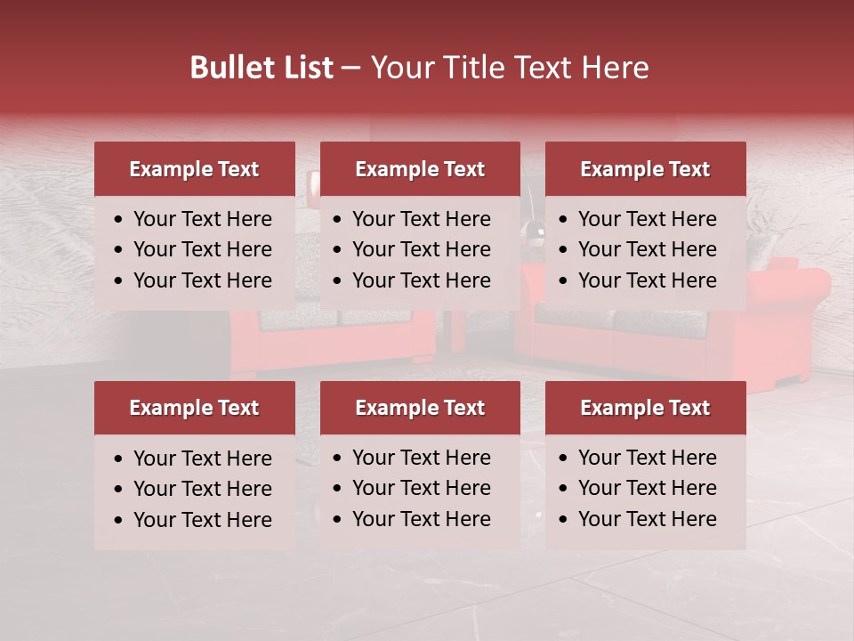 Wystrój Wnętrz Pokój PowerPoint Template