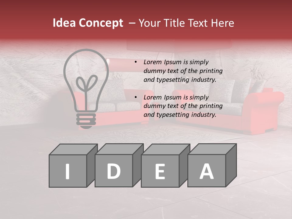 Wystrój Wnętrz Pokój PowerPoint Template