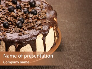 Butterscotch Cheesecake PowerPoint Template