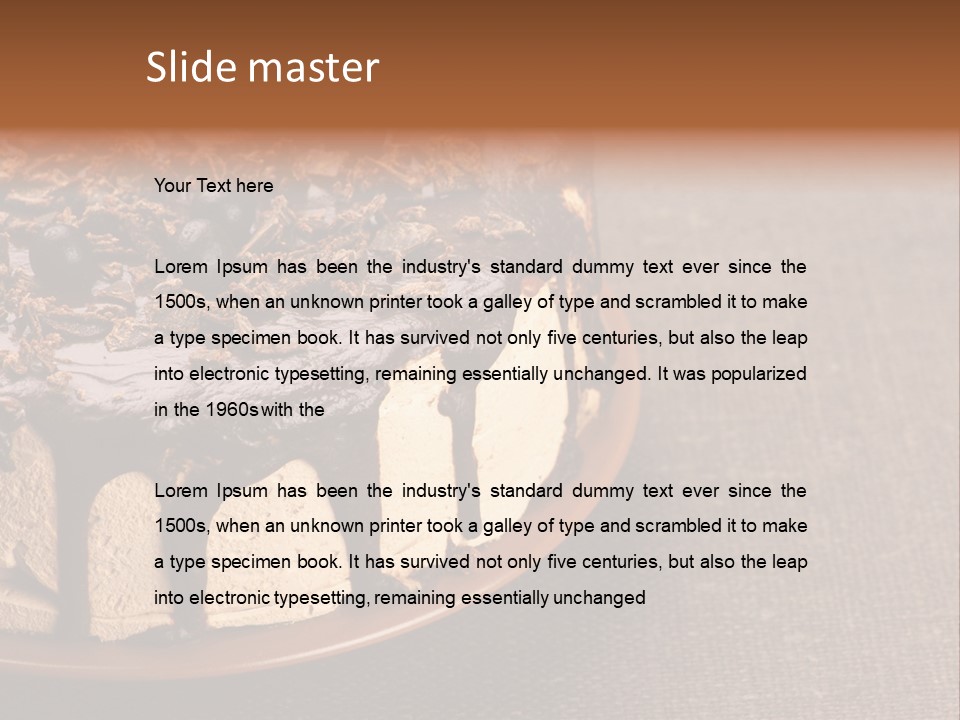 Butterscotch Cheesecake PowerPoint Template