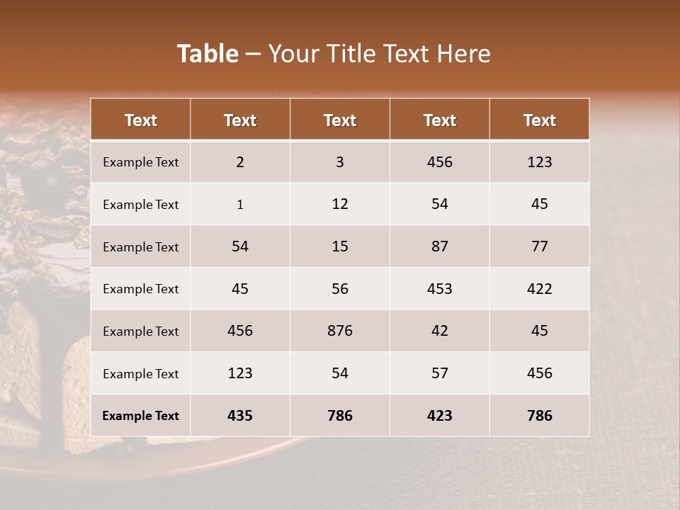 Butterscotch Cheesecake PowerPoint Template
