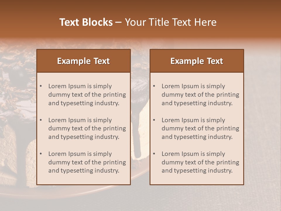 Butterscotch Cheesecake PowerPoint Template