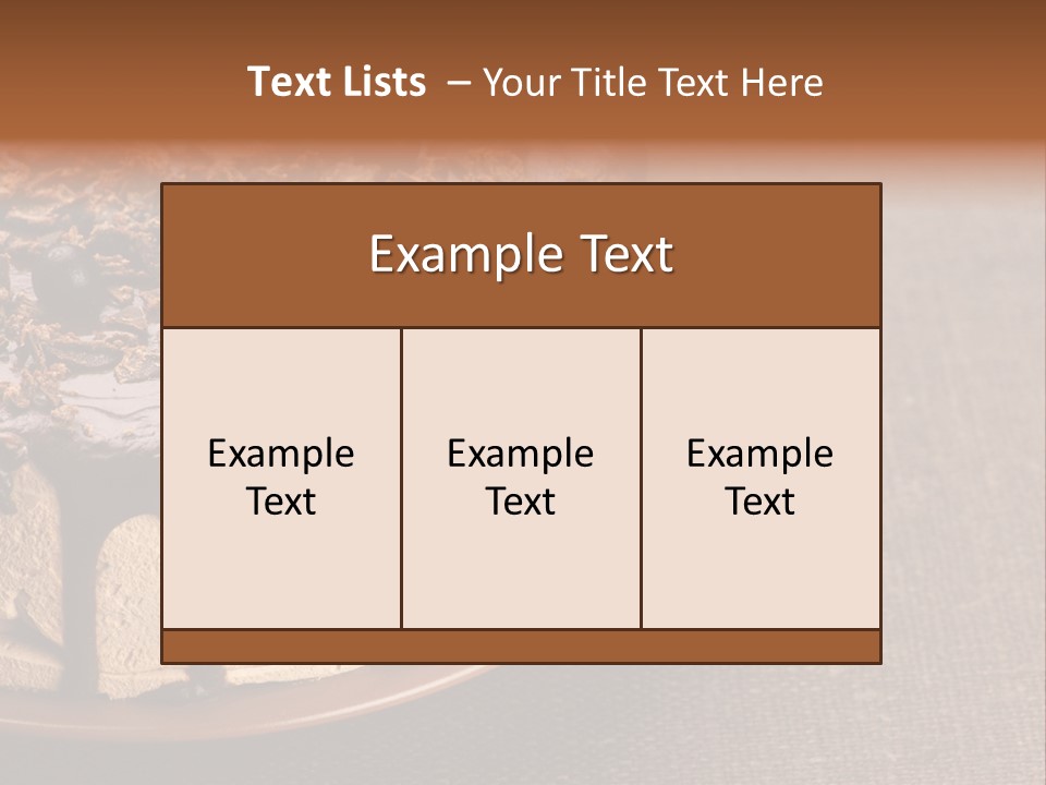 Butterscotch Cheesecake PowerPoint Template
