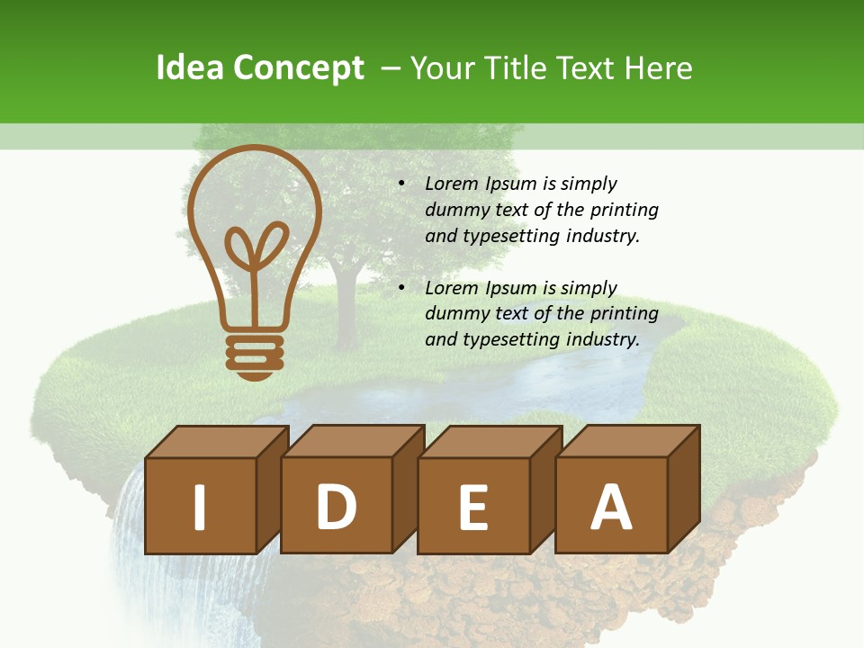 Falls Green Natural PowerPoint Template