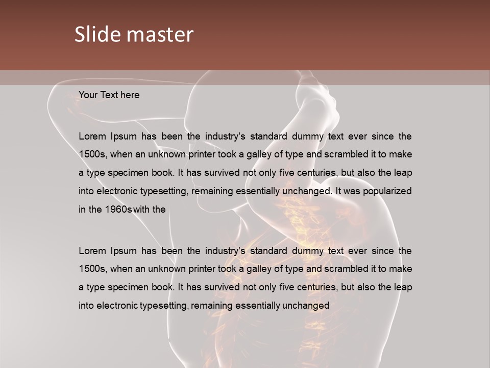 Male Body Backbone Scan PowerPoint Template