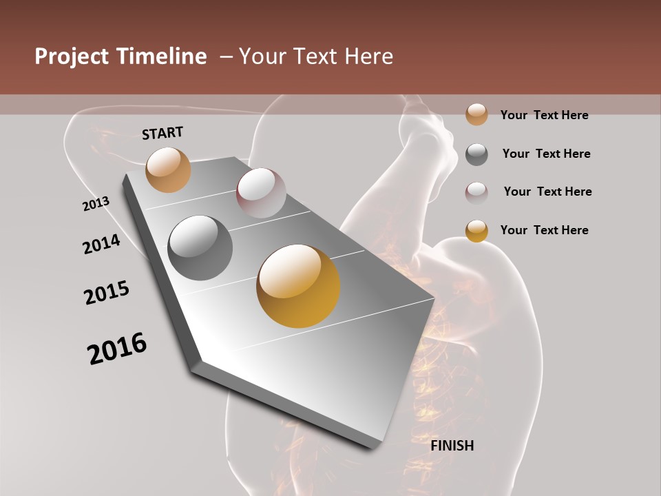 Male Body Backbone Scan PowerPoint Template