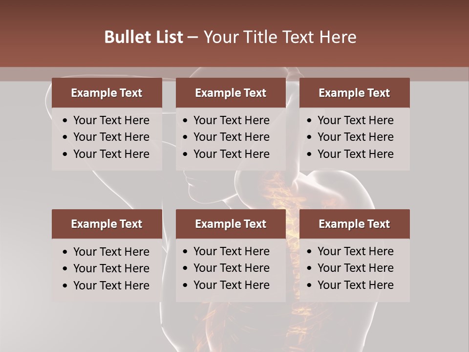 Male Body Backbone Scan PowerPoint Template