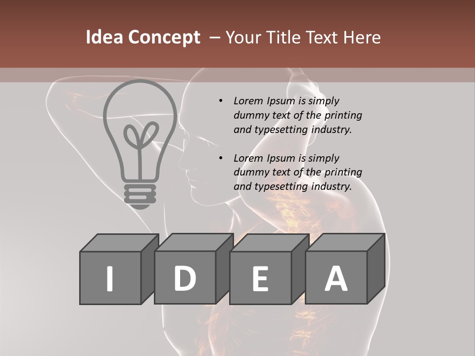 Male Body Backbone Scan PowerPoint Template