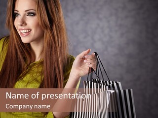 Beauty Cheerful Female PowerPoint Template