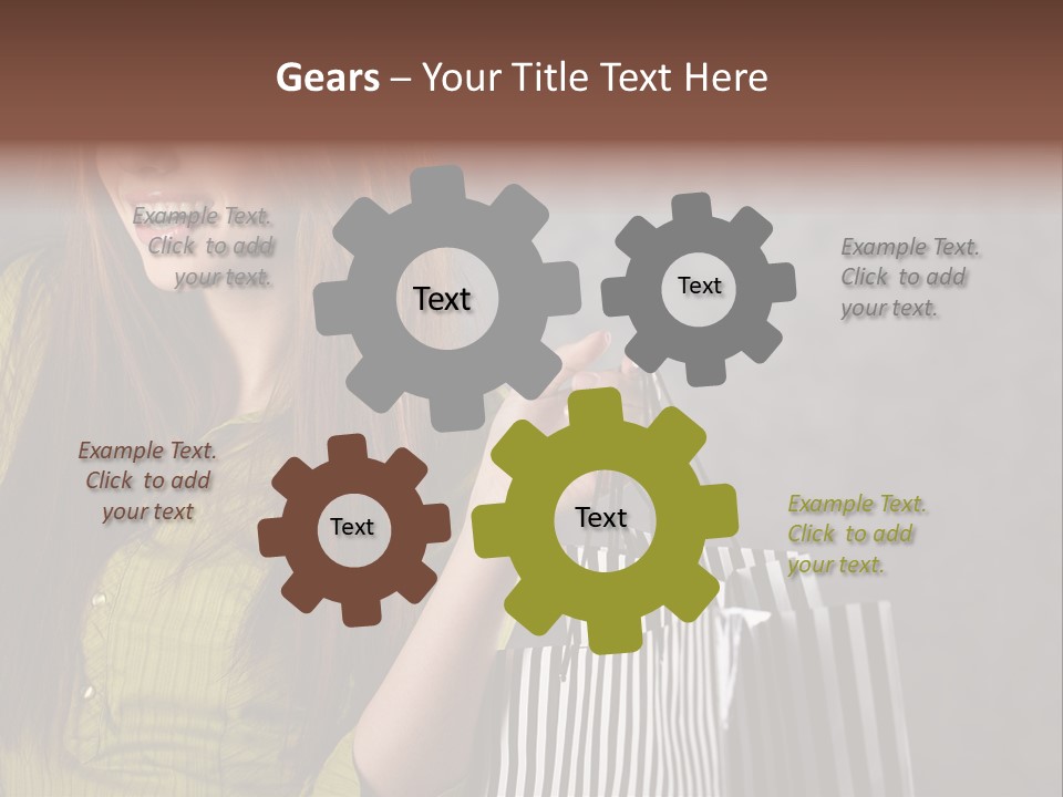 Beauty Cheerful Female PowerPoint Template