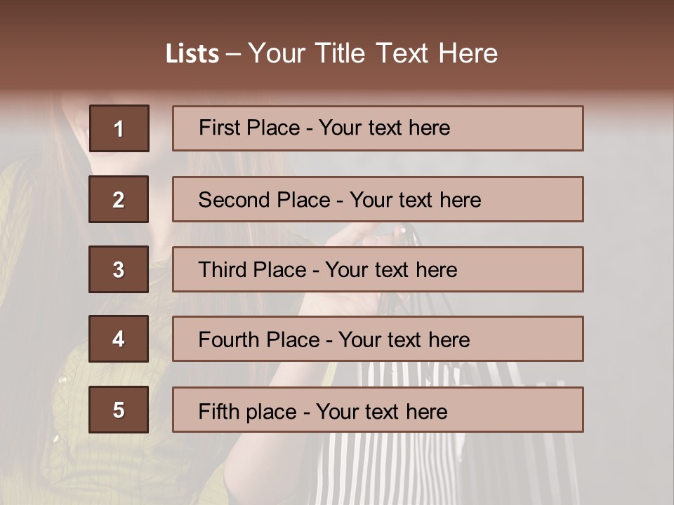 Beauty Cheerful Female PowerPoint Template
