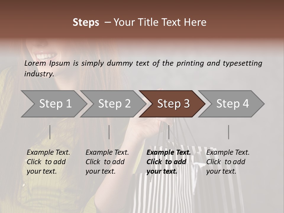 Beauty Cheerful Female PowerPoint Template