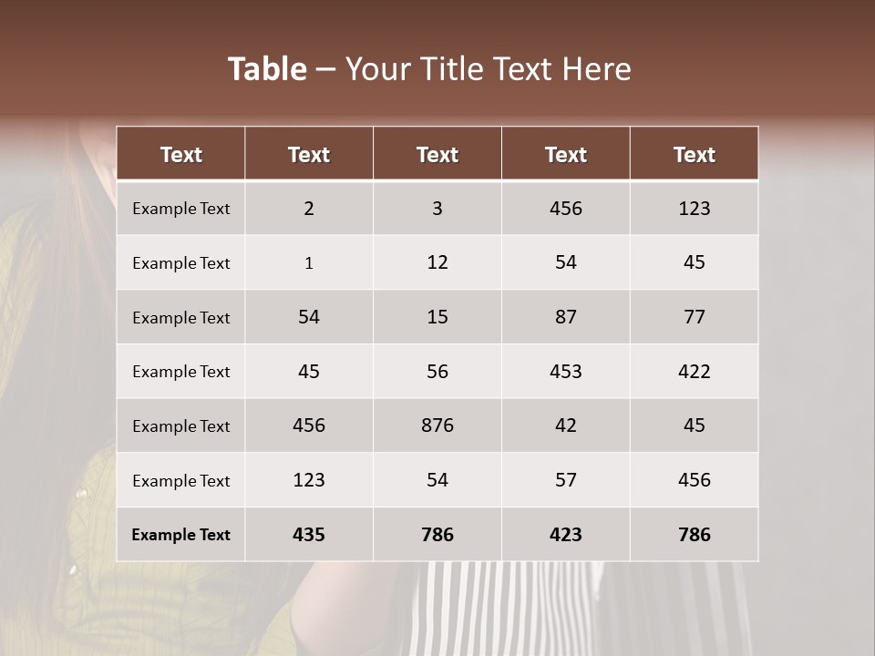 Beauty Cheerful Female PowerPoint Template