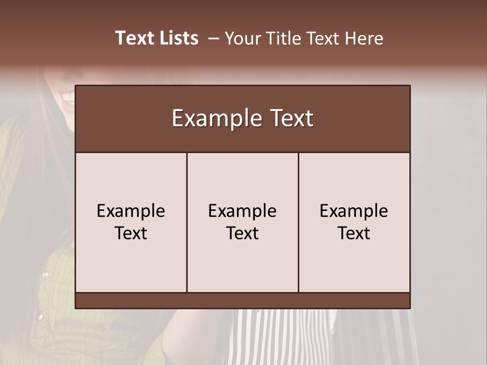 Beauty Cheerful Female PowerPoint Template