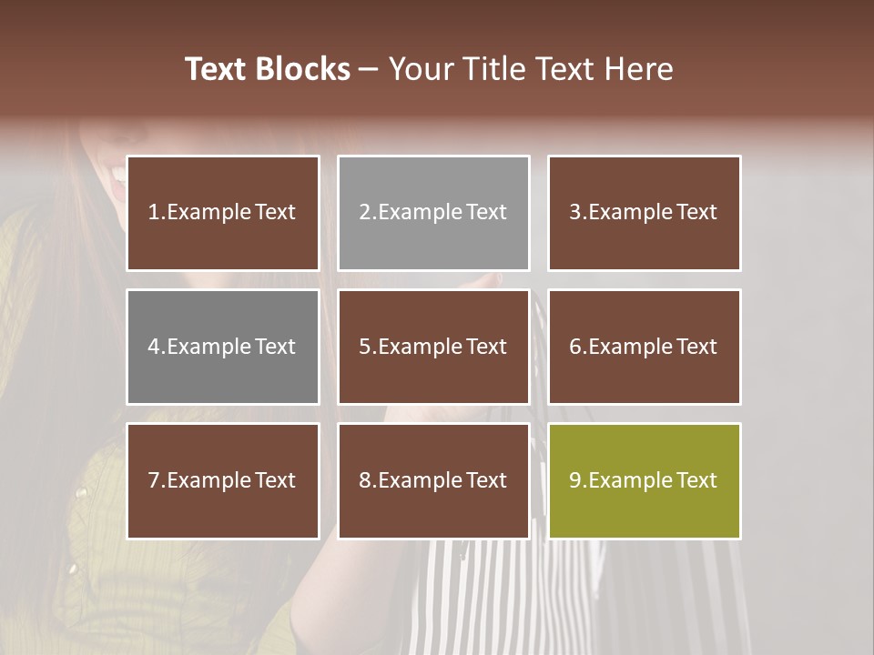 Beauty Cheerful Female PowerPoint Template