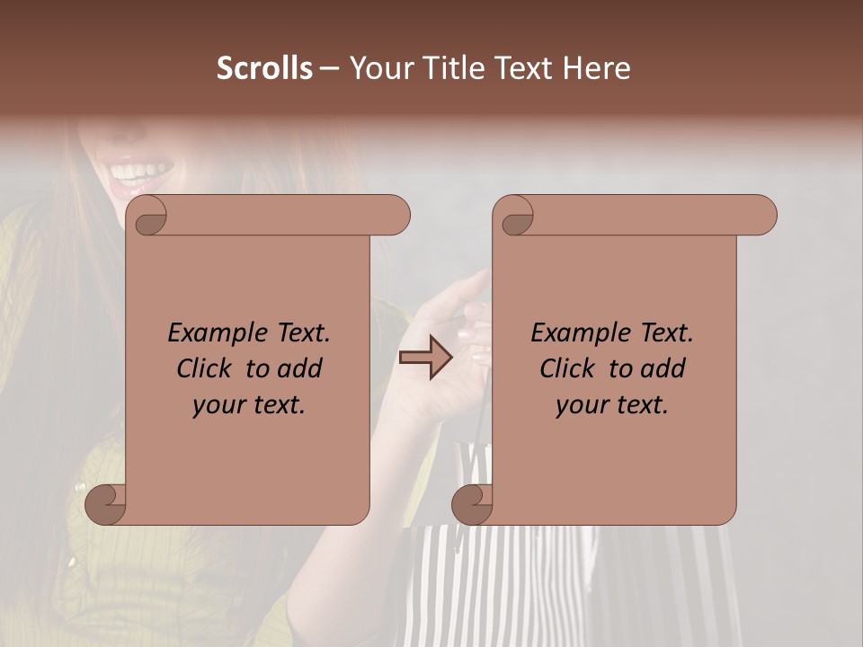Beauty Cheerful Female PowerPoint Template