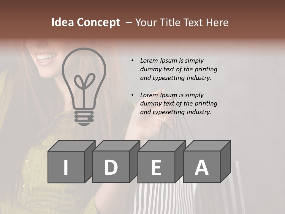 Beauty Cheerful Female PowerPoint Template