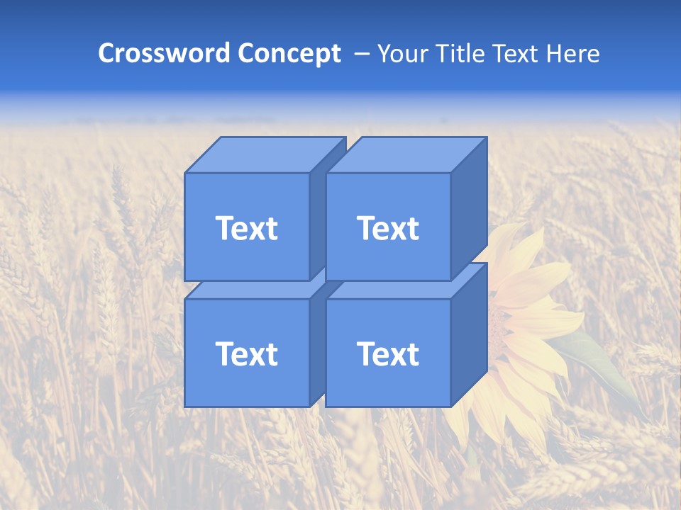 Sunflower And Wheat PowerPoint Template