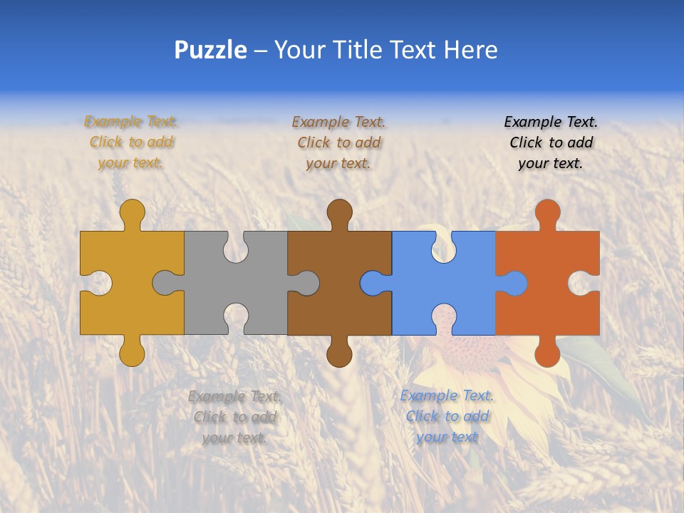 Sunflower And Wheat PowerPoint Template