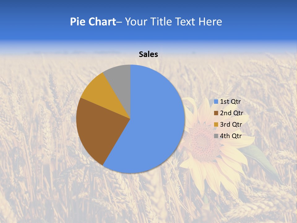 Sunflower And Wheat PowerPoint Template