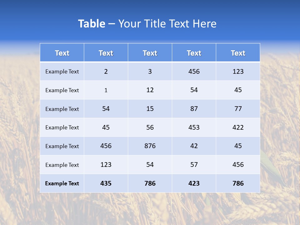 Sunflower And Wheat PowerPoint Template