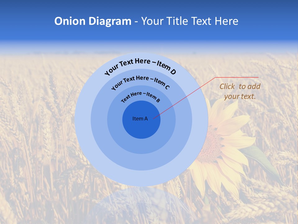Sunflower And Wheat PowerPoint Template