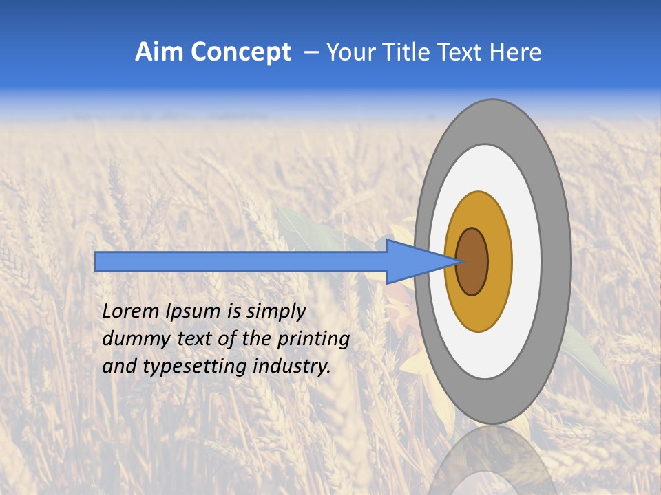 Sunflower And Wheat PowerPoint Template
