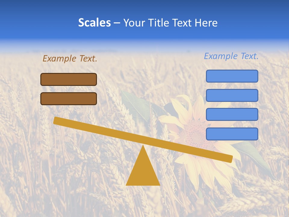Sunflower And Wheat PowerPoint Template