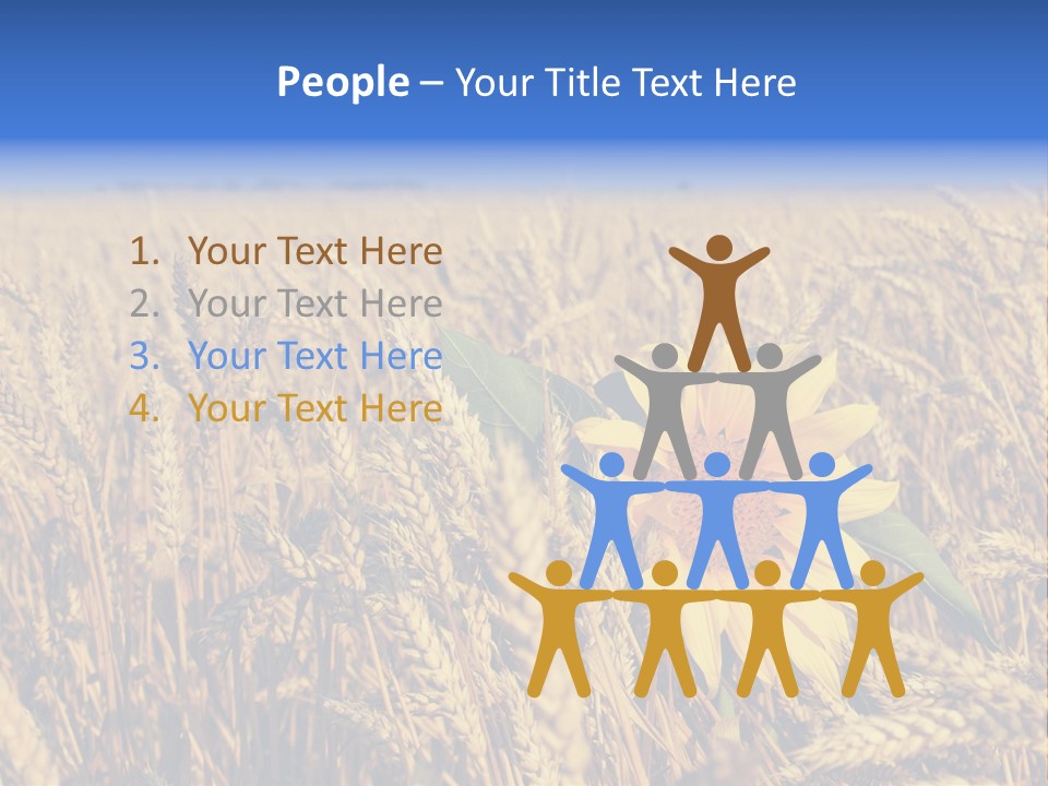 Sunflower And Wheat PowerPoint Template