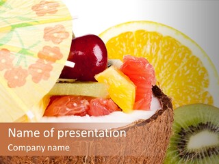 Vitamin Lunch Fruity PowerPoint Template