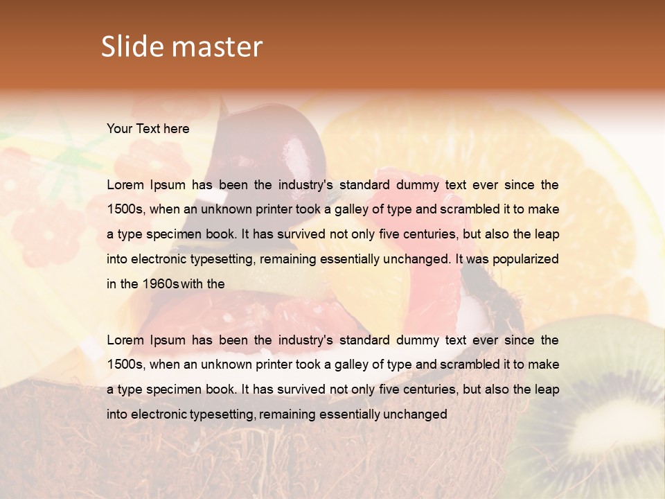 Vitamin Lunch Fruity PowerPoint Template