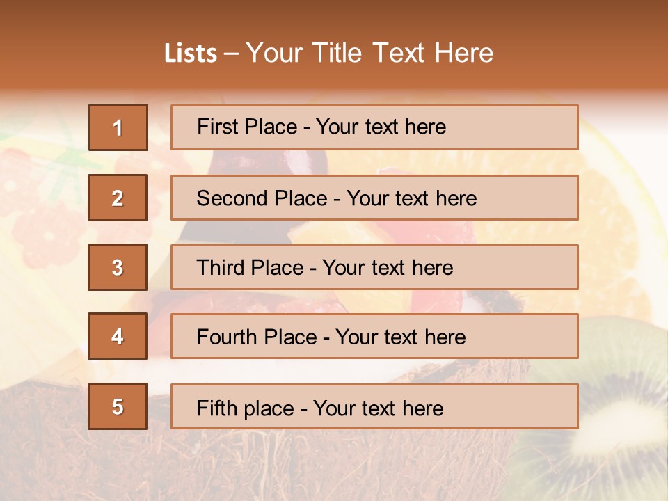 Vitamin Lunch Fruity PowerPoint Template