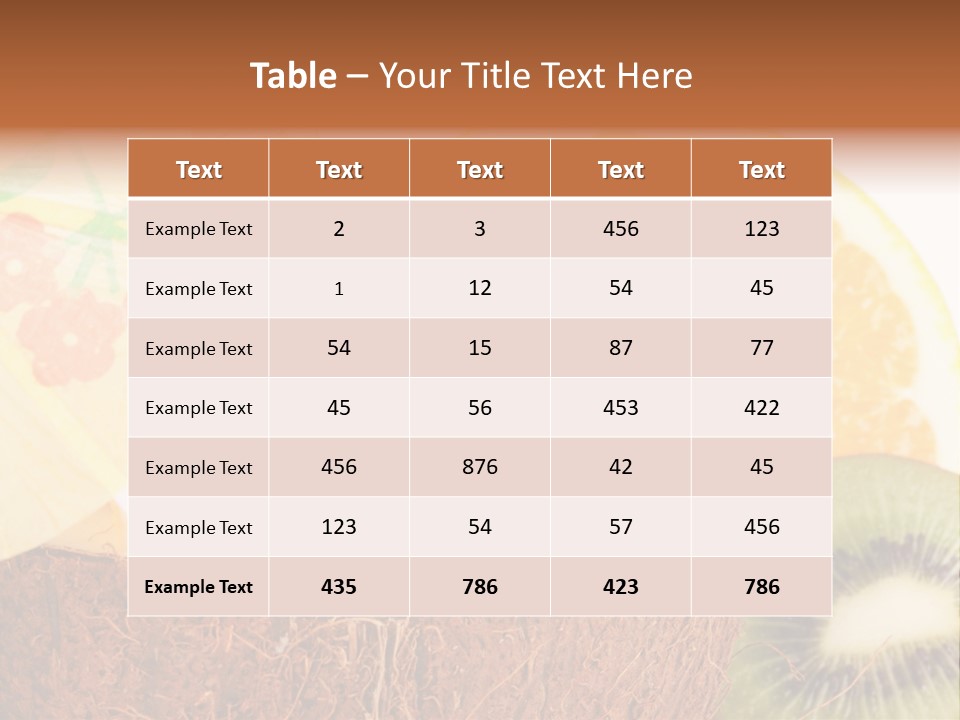 Vitamin Lunch Fruity PowerPoint Template