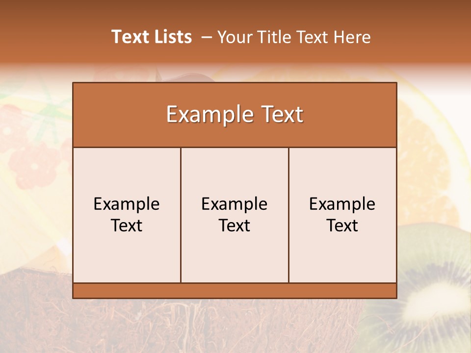 Vitamin Lunch Fruity PowerPoint Template