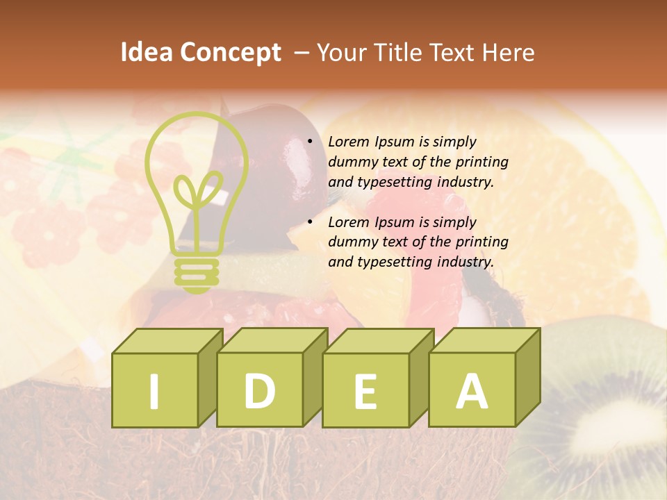 Vitamin Lunch Fruity PowerPoint Template