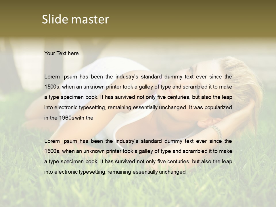 People Lawn Spring PowerPoint Template