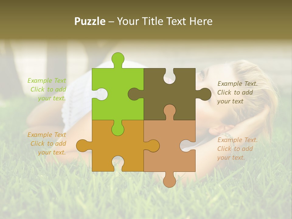 People Lawn Spring PowerPoint Template