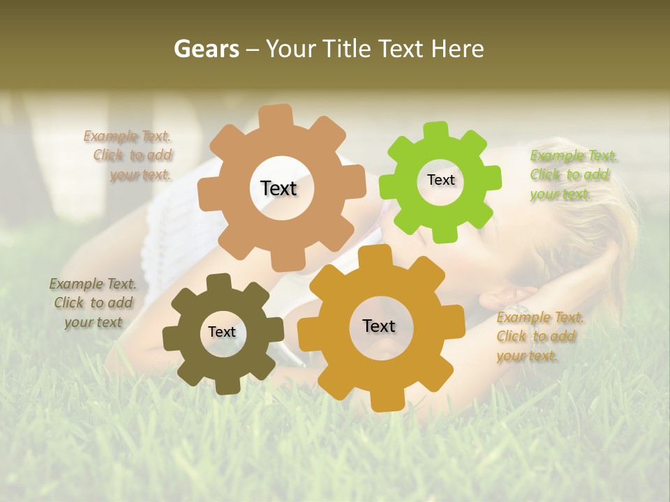 People Lawn Spring PowerPoint Template