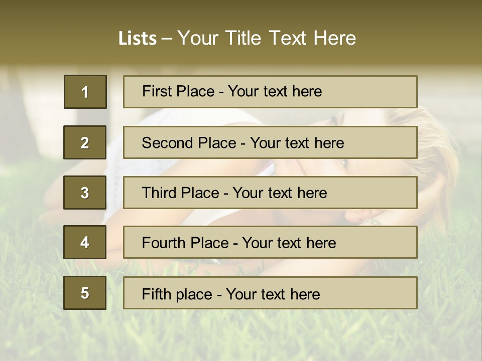 People Lawn Spring PowerPoint Template