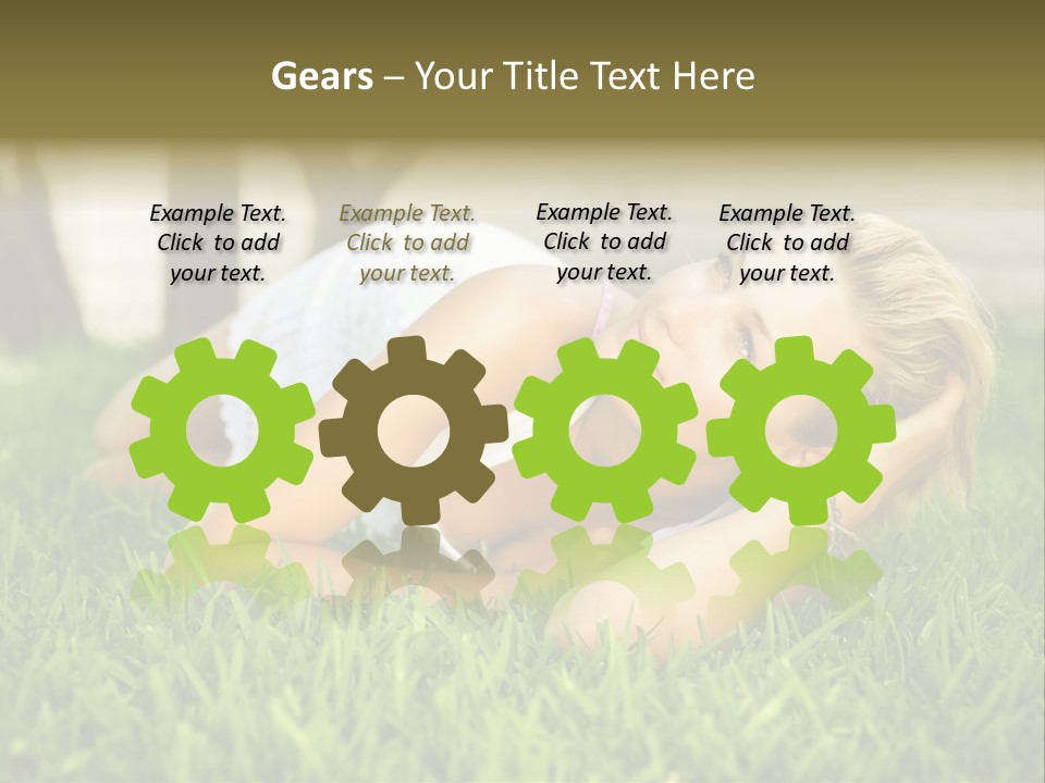 People Lawn Spring PowerPoint Template