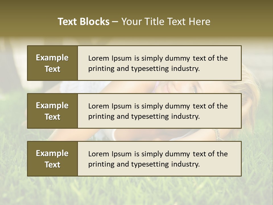 People Lawn Spring PowerPoint Template