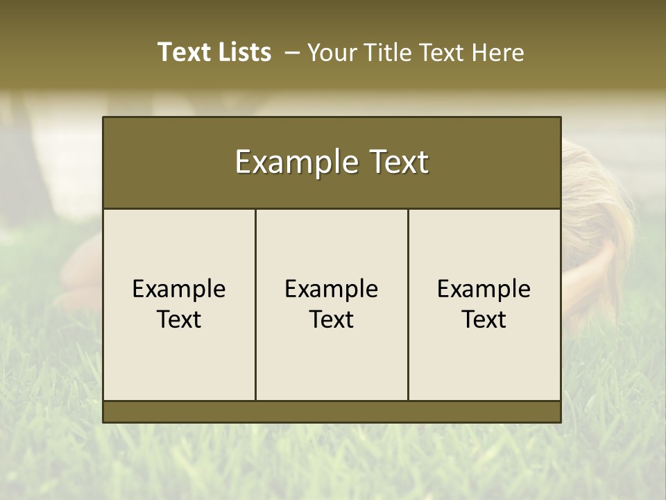 People Lawn Spring PowerPoint Template