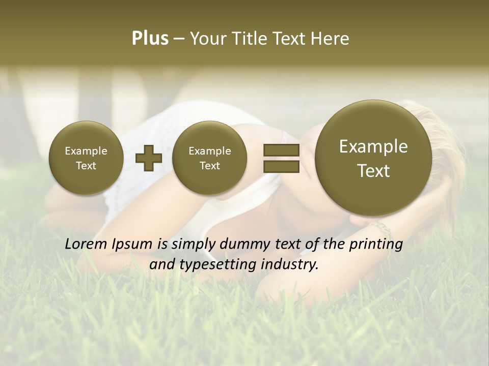 People Lawn Spring PowerPoint Template