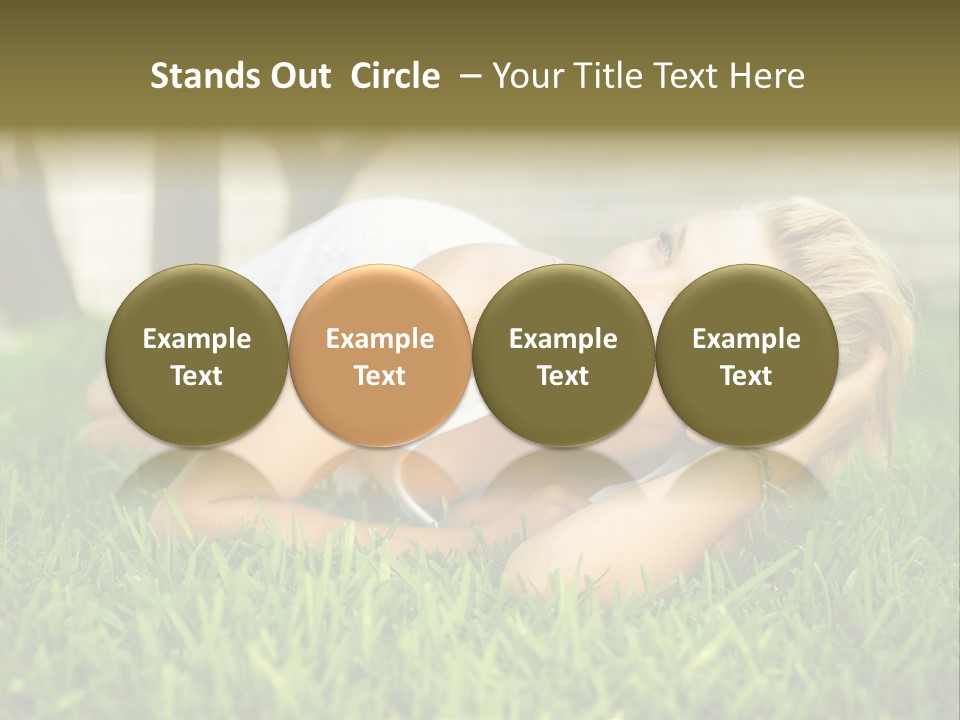 People Lawn Spring PowerPoint Template