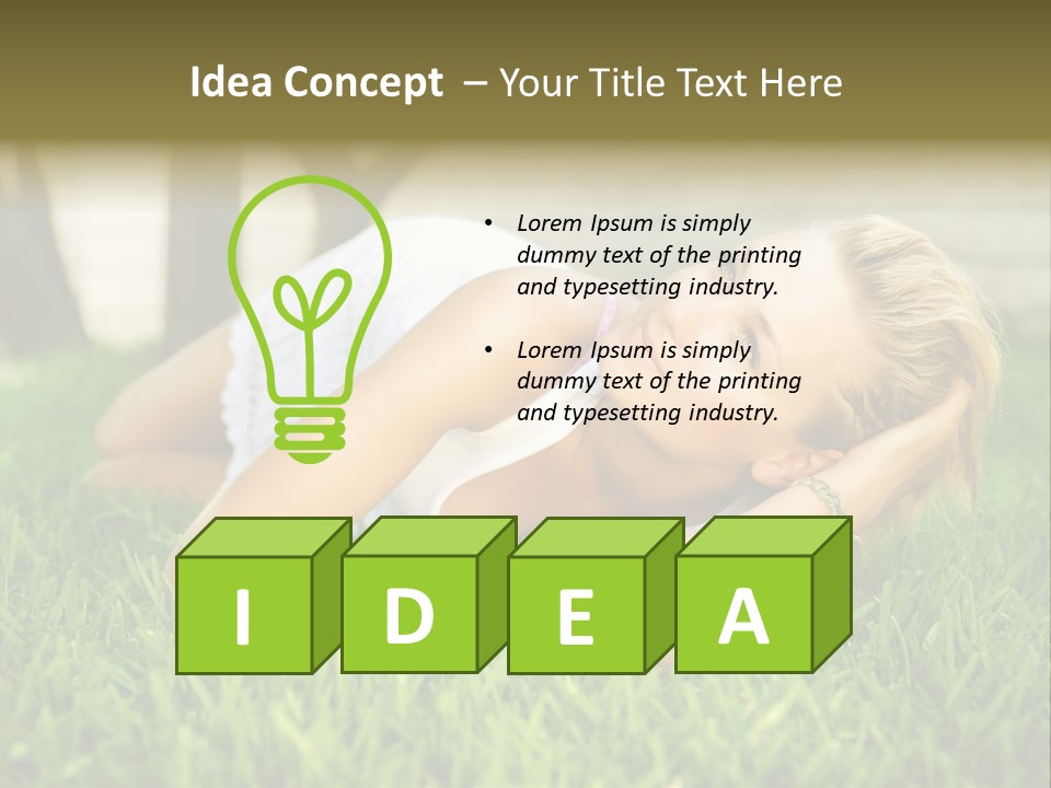 People Lawn Spring PowerPoint Template