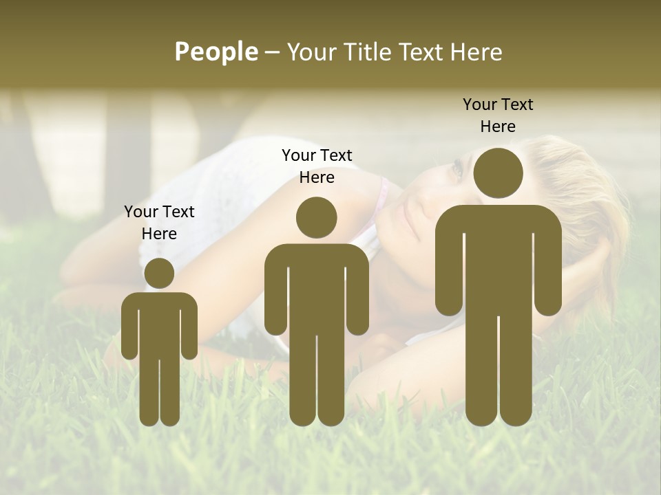 People Lawn Spring PowerPoint Template