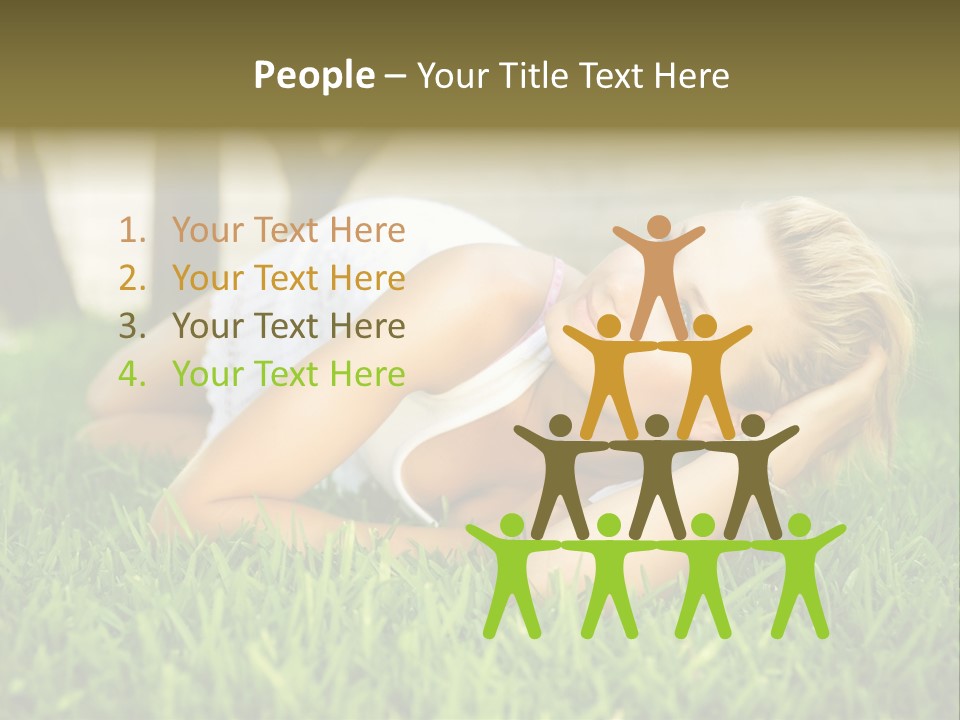People Lawn Spring PowerPoint Template
